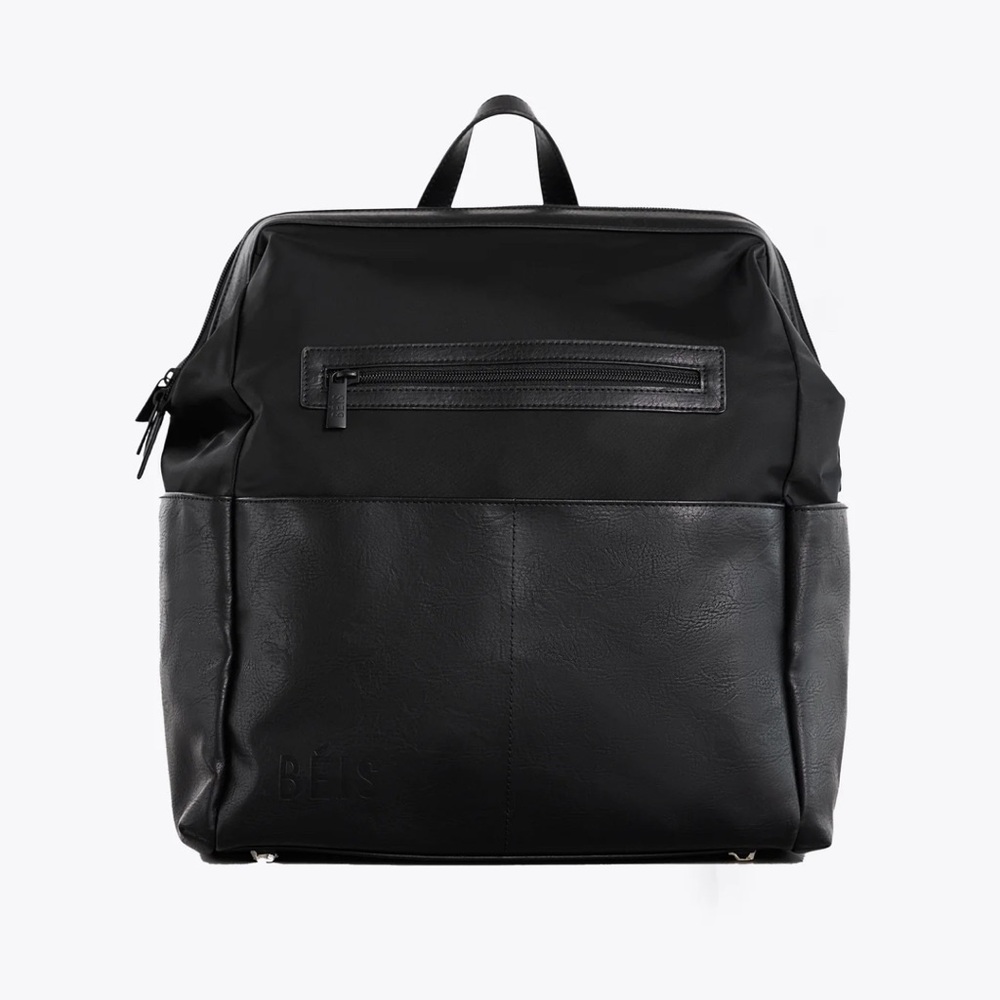 BEIS backpack diaper bag in black.